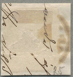 1850, 9 kr, blau, HP, Type IIIb, Briefstück, gestempelt ROHRBACH ...