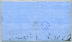 1858, 10 c, blue, diagonally bisceted, on letter from TALCA to ...