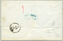 1850, 2 kr, schwarz, HP, Type I, mit deutlichem Plattenfehler im ...