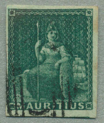 1858, (4 d.), green, imperf, used, with good to jumbo margins, very ...