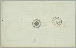 1877, 5 kr, rot, Type II, waagrechtes Paar, auf Retour-Recipisse ...