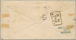 1866, pair of 20 öre, tied by STOCKHOLM 21.6.1866, boxed FRANCO ...