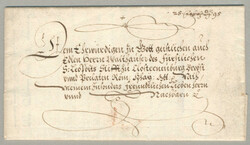 1595, from Wien to Klosterneuburg, dated 23 February 1595, complete ...