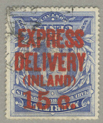 1903, 15c on 15c, ultramarine, red INVERTED EXPRESS DELIVERY (INLAND) ...