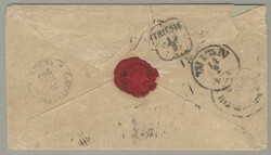 1863, from ST. PETERSBURG (Russia) dated 26 / 1 / 1863, partial-paid ...