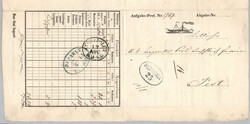 1864, from Gran (Esztergom) via Szegedin to Pest, freight letter ...