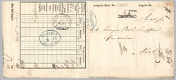 1864, from Gran to Pest, freight letter dated 2.8.1864 with internal ...