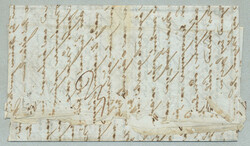 1850, folded Lloyd shipmail letter from Triest to Piraeus, red ...
