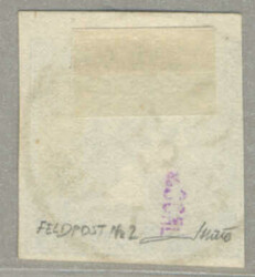 1851, 0,6kr, blauer Merkur, Type II, gestempelt FELDPOST Nr. 2 23/10 ...