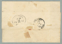 1880, 5kr, red, on letter to TRIEST, cancel LET ARR PER MARE - 60p, ...