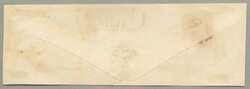 1867, 5+5 kr., piece red cancel KASSA AJANLOTT 13/7, aside UNGVAR/14 ...