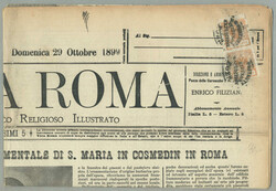 1899, ganze Zeitung LA VERA ROMA vom 29. Oct. 1899, 2+2kr, Paar, ...