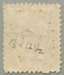 1866, 1pi., claret, with black opt. inscription, wmk pyramid, perf 13 ...