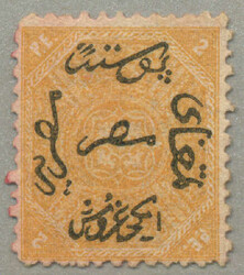 1866, 2pi., orange-yellow, TII, FI, with black opt. inscription, wmk ...