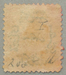 1866, 2pi., orange-yellow, TII, FI, with black opt. inscription, wmk ...