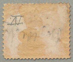 1867-71, 1pi., rose red, T II, F III, three dots on right symbol in ...