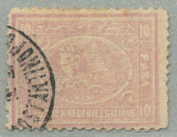 1872-75, 10pa., mauve, Penasson printing, Typographed, wmk crescent ...
