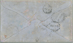 1859, Overland via Southampton, 6 d. bright blue, (2), 1 d. dull ...
