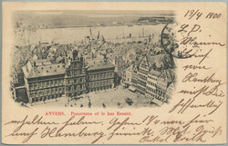 1900, 10c, carmine, on postcard from ANVERS to BALMAIN/NSW/Australia, ...