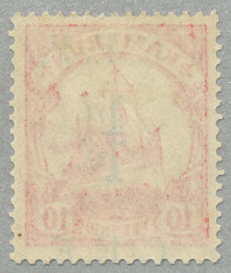 1915, 1 d on 10 Pfg., German stamp with black DOUBLE opt/surcharge C ...