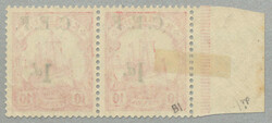 1915, 1 d on 10 Pfg., German stamp with black opt/surcharge C.E.F., ...