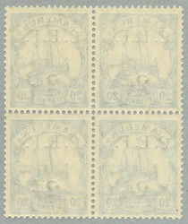1915, 2 d on 20 Pfg., German stamp with black opt/surcharge C.E.F., ...