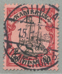 1915, 8 d on 80 Pfg., German stamp with black opt/surcharge C.E.F, ...