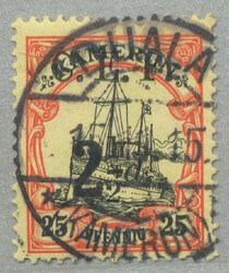 1915, 2 1/2 d on 25 Pfg., German stamp with black opt/surcharge C.E.F ...