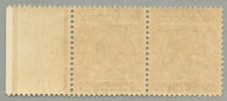 1914-26, 15c. on 1 1/2d., red brown, horiz. pair with right margin, ...