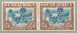 1932, 2s. 6d., green and brown, horiz. pair, LPOG, very fresh and ...