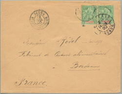 1906, 5+5c, green and red, pair, on letter from SEGOU/Senegambie et ...