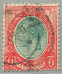 1913-24, £ 1, green and red, used, very fresh and desirable, XF! ...