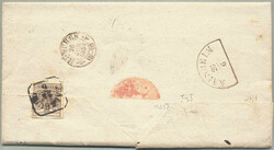 1850, 9 kr, blau, HP, Type III + 6 kr, braun, HP, Type III, SALZBURG, ...