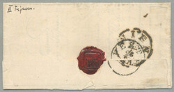 1853, 9 kr, blau, Type IIIa, einfacher Inlandsbrief in der 3. ...