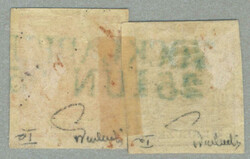 1850, 3 kr/rot und 6 kr/braun, VÖCKLABRU(CK)/185(0), Müller 3122a, ...