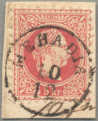 4745080: Austria 1867 Issue used in Hungary