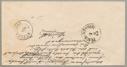 1883, Brief von Perchtoldsdorf nach Atzgersdorf returniert nach ...