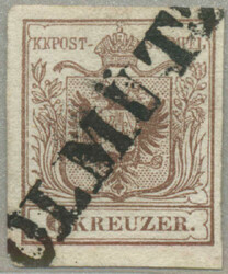 1850, 6kr, brown, almost complete OLMÜTZ - 500p, fresh, VF! Estimate ...