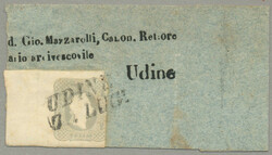 1861, 1.06kr, grey, on part newspaper wrapper, huge margin at left ...