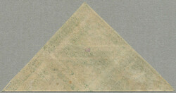 1863, 1 s, deep dark green, imperf block of four, LPOG, magnificently ...