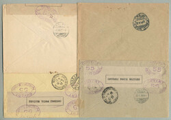 1915-18, small lot of (4) letters - (2) registered all with military ...