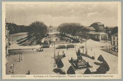 1918, from Wiesbaden to London, picture postcard showing the Kurhaus, ...