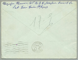 1934, from French naval forces in China to Paris, stampless envelope ...