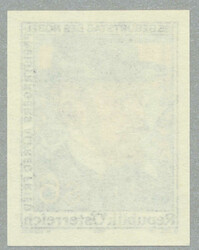 1989, postfrische ungezähnte Sondermarke zu 6 Schilling anlässlich ...