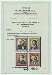 1992, komplette Serie von 4 Werten, Naturwissenschaftler, 250. ...