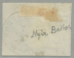 1850, 9 kr, Handpapier, Type I, Bfsk, P48, NYIR BATHOR, interessantes ...