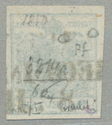 1850, 9 kr, Handpapier, Type I, P244 - fehlender Adlerkopf, Attest ...