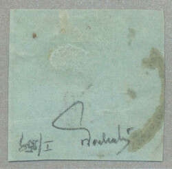 1850, 9 kr, Handpapier, Type I, P259, Bfsk, Stahlhelm im ...