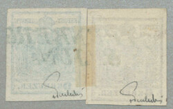 1850, 6+9 kr, Handpapier, Type I, P110, Bfsk, blau gestempelt ...