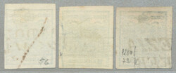 1850, 9 kr, Handpapier, Type I, (3), P280+56, gestempelt mit ...